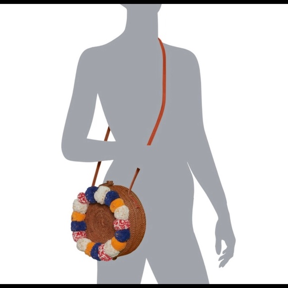 Cleobella Pom Pom Williamsburg Crossbody Basket Bag - Picture 2 of 10